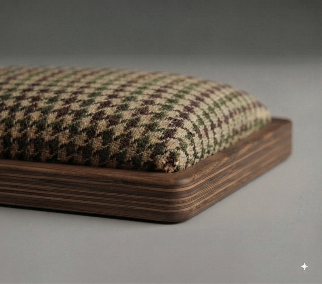 TinyPillow wooden pillows in three fabrics